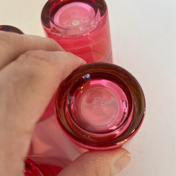 Vintage Federal Glass Cranberry Red Juice Glasses - Picture 12 of 13